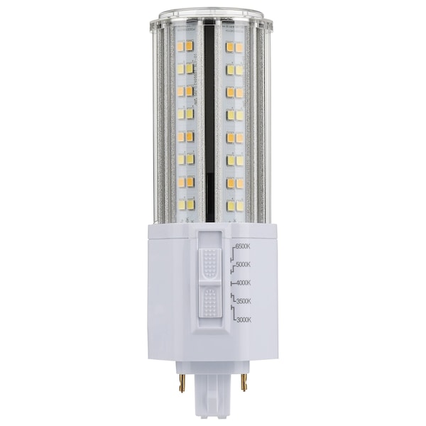 Satco 22 Watt LED PL CCT Selectable Lumens Selectable Type B Ballast Bypass White Finish 120/277 Volt S21415 - main